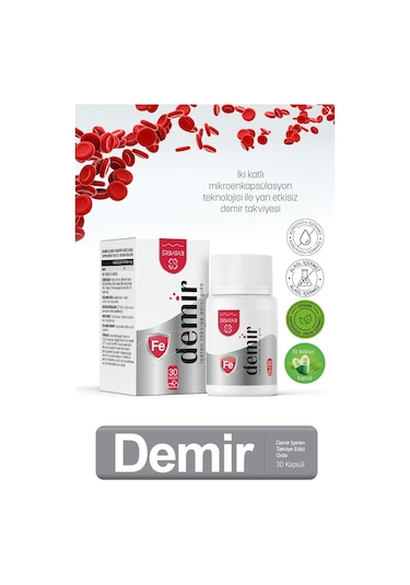 Erbatab Demir İçeren Takviye Edici Gıda 30 Kapsül