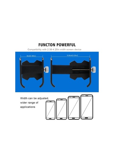 Sones Motosiklet Alüminyum Alaşımlı Basınçlı Döküm Cep Telefonu Tutucu Braketi, Gidon Versiyonu Siyah