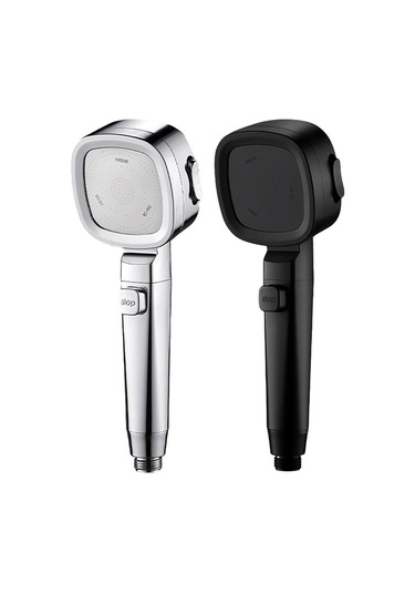 Gümüş Su Tasarruflu Duş Başlığı Anahtarlı 260 100mm Abs Gümüş