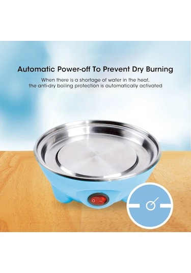 Yumurta Pişirici Otomatik Kapanma Ev 7 Yumurta Çok Fonksiyonlu Buğulanmış White