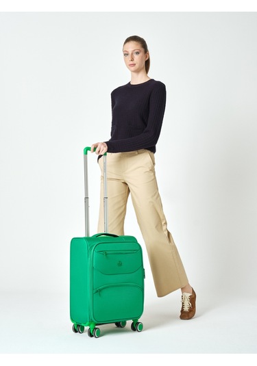 Benetton Kabin Boy Kumaş Valiz Yeşil Bnt2400 Yeşil