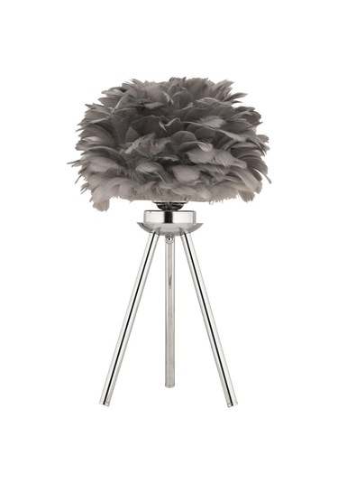 İstanbul Avize Abajur Gümüş Gri Deve Tüylü Abajur Gümüş