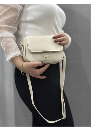 Biçomi Krem Cilt Mossi Çanta Krem