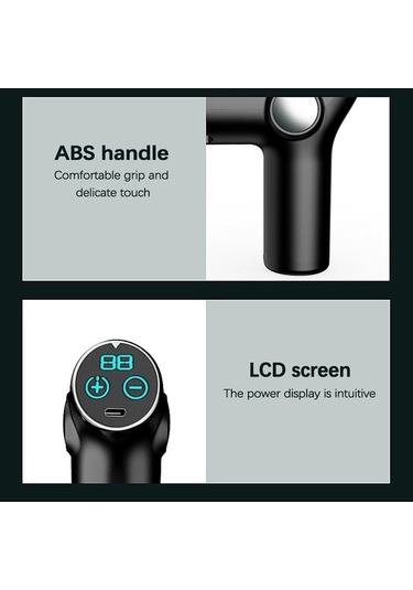 Createtech Usb Titreşimli Dinlendirici Moveevo Mini Masaj Makinesi Küçük Kas Fitness Fasya Elektrikli Darbe Aleti Siyah