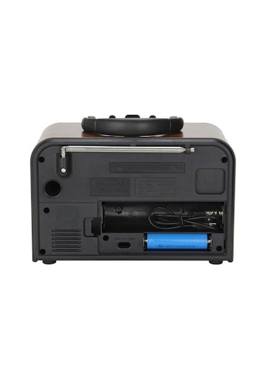 Ns-6678 Retro, Nostaljik, Ahşap Led Işıklı Müzik Seti Fm Radyo Usb Mp3 Player Bluetooth Hoparlör Tasarım-447