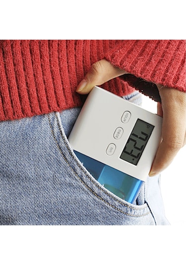 Vkemall Mavi Taşınabilir Akıllı İlaç Kutusu - Zamanlayıcı Ve Alarmlı İlaç Hatırlatıcı Cihazı