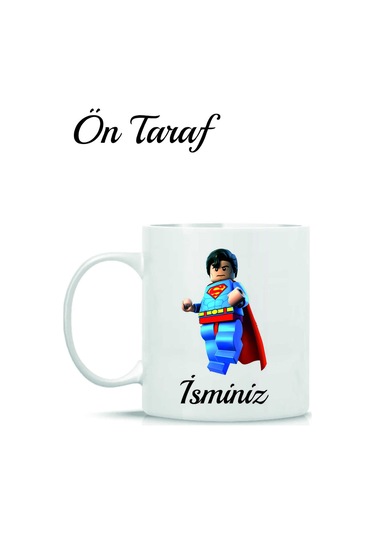 Supermanlego Temalı Kişiye Özel Kupa Bardak Beyaz