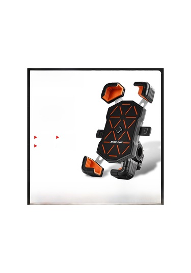 Yifomall Eslnf Bisiklet Telefon Tutucu, Dört Tırnaklı Sağlam Sabitleme, Sarsıntı Önleyici, Dış Mekan Ve Yemek Teslimi İçin Navigasyon Standu Siyah Ayna Tipi