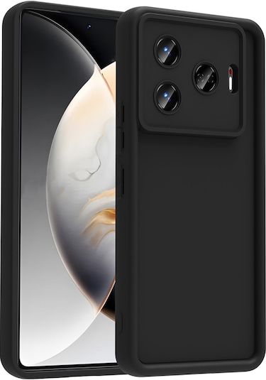 Tecno Camon 30 Pro 5g Kılıf Kamera Korumalı Kalın Kenarlı Viera Silikon Case Siyah