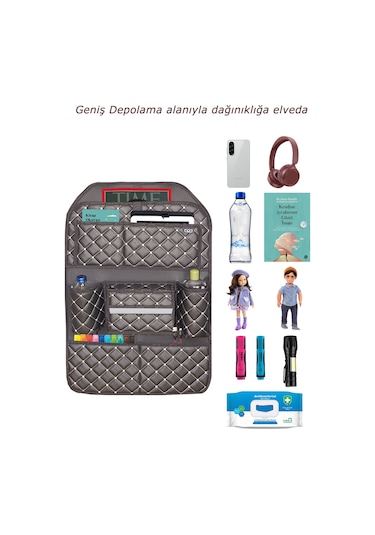 Bod Deri Kapitone Düzenleyici Cunda Serisi Siyah-Beyaz