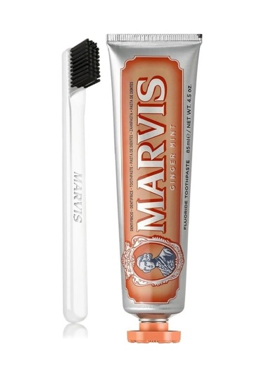 Marvis Ginger Mint Beyazlatıcı Diş Macunu 85 ML + White Soft Diş Fırçası