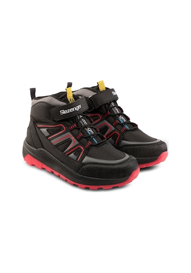 Slazenger KEPHAS IN Çocuk Cırt Cırtlı Siyah / Kırmızı Bot