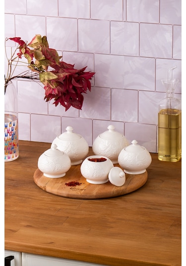 Emsan Grape 5'li Baharat Takımı Beyaz