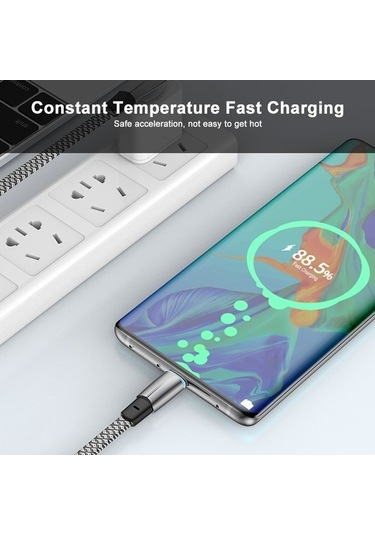 Pazly Enkay 1m 6a 90 Derek C-c Tip Veri Şarj Kablosu 65w Gösterge Işık