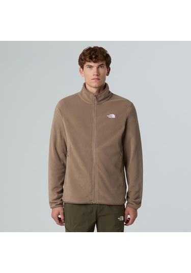 The North Face Erkek Glacier Tam Boy Fermuarlı Polar Nf0a8d0rbow1 Kahverengi