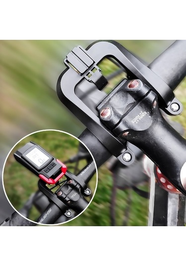 Rogfer Bisiklet Far Bilgisayar Braketi Gidon Uzatma Siyah Siyah Siyah