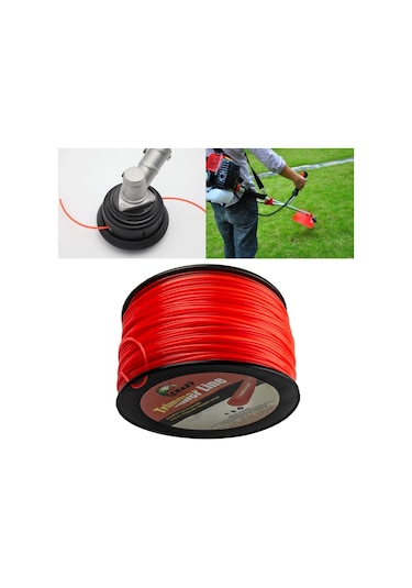 3lb Hat Mili Çim Halat Naylon Kesim Çim İpi, Size:3.0mm Square