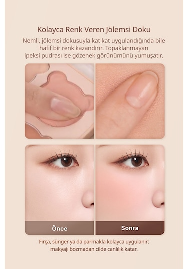 Dasique Karıştırılabilir Renk Tonlarına Sahip 4lü Jel Allık Blending Mood Cheek 16 Brown Bear 16 Brown Bear