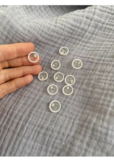 Siberiana Şeffaf Kamışımlı Payetli Bluz Düğmesi 220910811