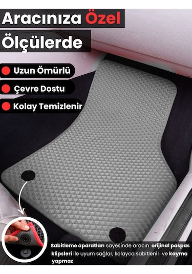 Renault-clio 5- 2020-2025 İçin Eva İç Paspas Takımı Metal Topukluk Hariç