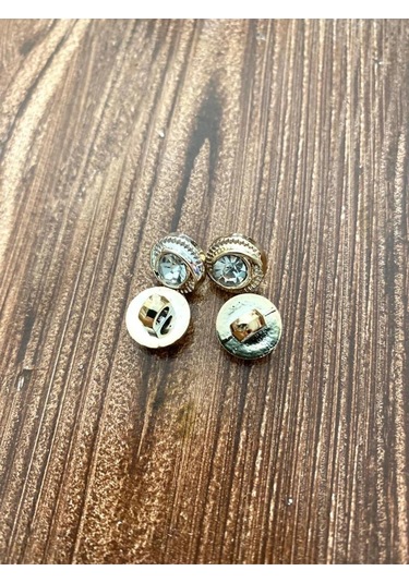 11,5 Mm Gold Taşlı Düğme 15 Adet