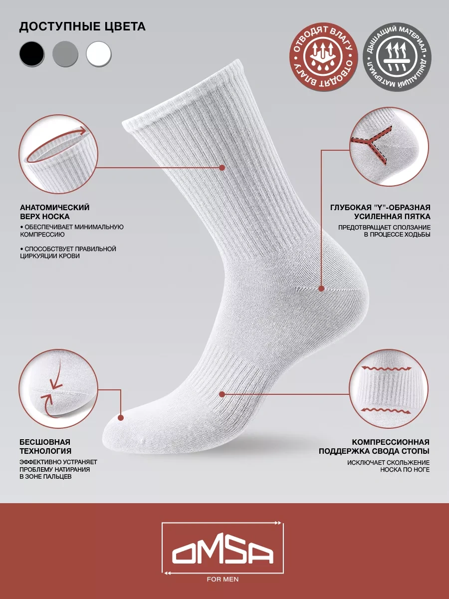 Omsa Pamuklu Çubuklu Yüksek Çoraplar 3 Çift Set 90862486 Beyaz