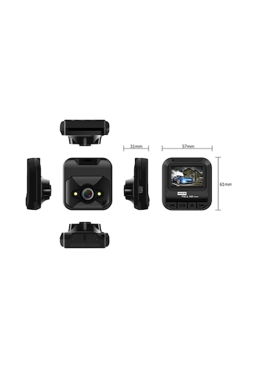 Maiyame "1.6 İnç Full Hd Araç Kamerası - 1080p Kayıt, Geniş Açılı Görüş Ve Kompakt Tasarım"