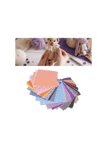 Hangfox 56 Renkli 25x25cm Tam Pamuk Çiçek Desenli Kumaş Seti - El İşleri, Dikiş, Quilt Ve Dıy Projeleri İçin Yumuşak Ve Kesimi Kolay Diğer