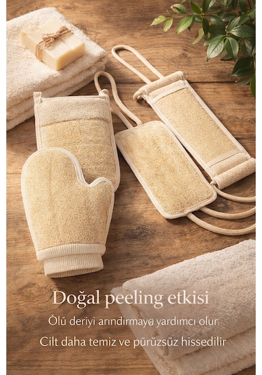 Doğal Kabak Lifi Kese Seti 4 Lü Avantaj Paketi
