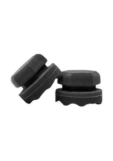 Ximistore9 11cm Büyük Boy Dalgalı Tasarım Lastik Parlaklaştırıcı Sponge - 4 Adet Siyah, El Tutusu, Tekrarlı Kullanım, El Temizliği Sağlar