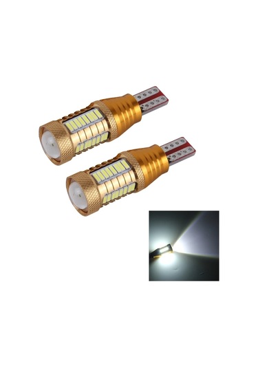 Sones 2 Adet T15-4014-32smd + 1cree 5w 650lm Beyaz Işık Led Kod Çözme Araba Gümrükleme Işıkları Lambası, Dc12v Altın