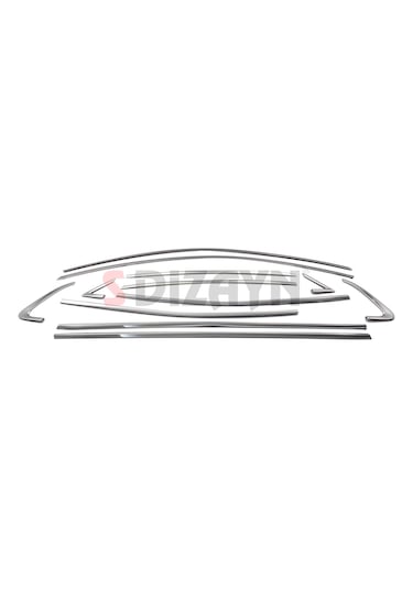 S-Dizayn Renault Clio 5 Krom Cam Çerçevesi 12 Prç. 2019 ve Üzeri