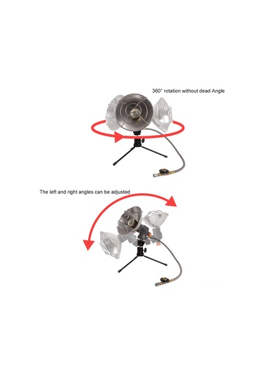 Padalink Taşınabilir Kamp Isıtıcısı: Outdoor Kışlık Çadır Ve Balıkçılık İçin Ayarlanabilir Gazlı Isıtma Cihazı Çok Renkli