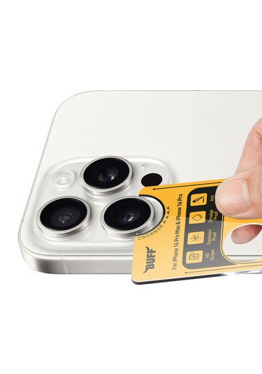 Buff İphone Uyumlu  16 Pro Max / 16 Pro Titanyum Lens Koruyucu Silver