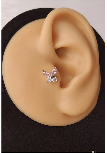 Kelebek Modeltragus Helix Piercing Ear Cuff Kıkırdak Çelik Küpe