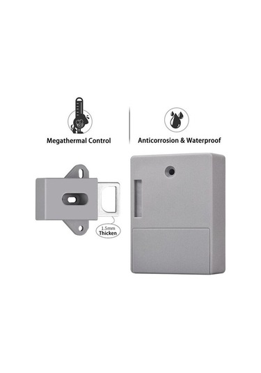 Jokmae Gri Gizli Sensörlü Elektronik Kilit - Emıd Kartlı Dolap Donanımı