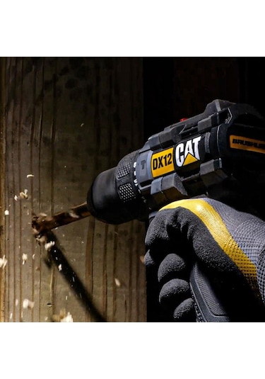 Cat DX12K.2 18Volt/4.0Ah Li-ion Çift Akülü Kömürsüz Profesyonel Şarjlı Darbeli Matkap + Dx71.2 Kömürsüz Darbeli Tornavida Kombo Set