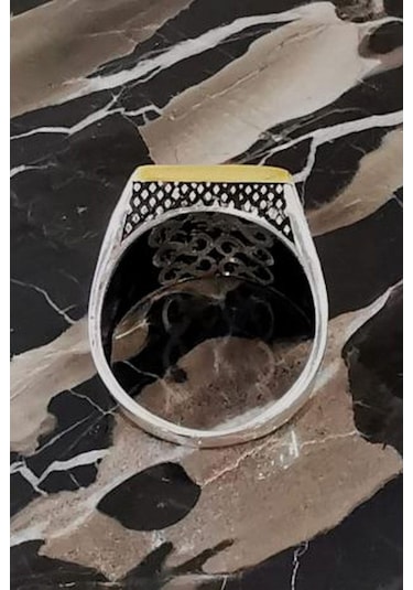 Omar Silver Erkek Ayyıldız Motifli 925 Ayar Gümüş Yüzük