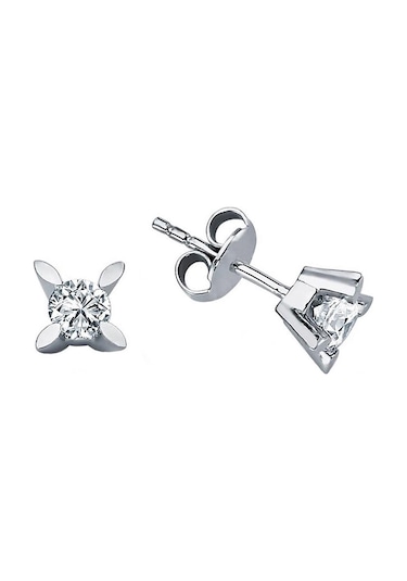 0.10 Karat H-ı Vs Pırlanta Tektaş Küpe W2pe3341
