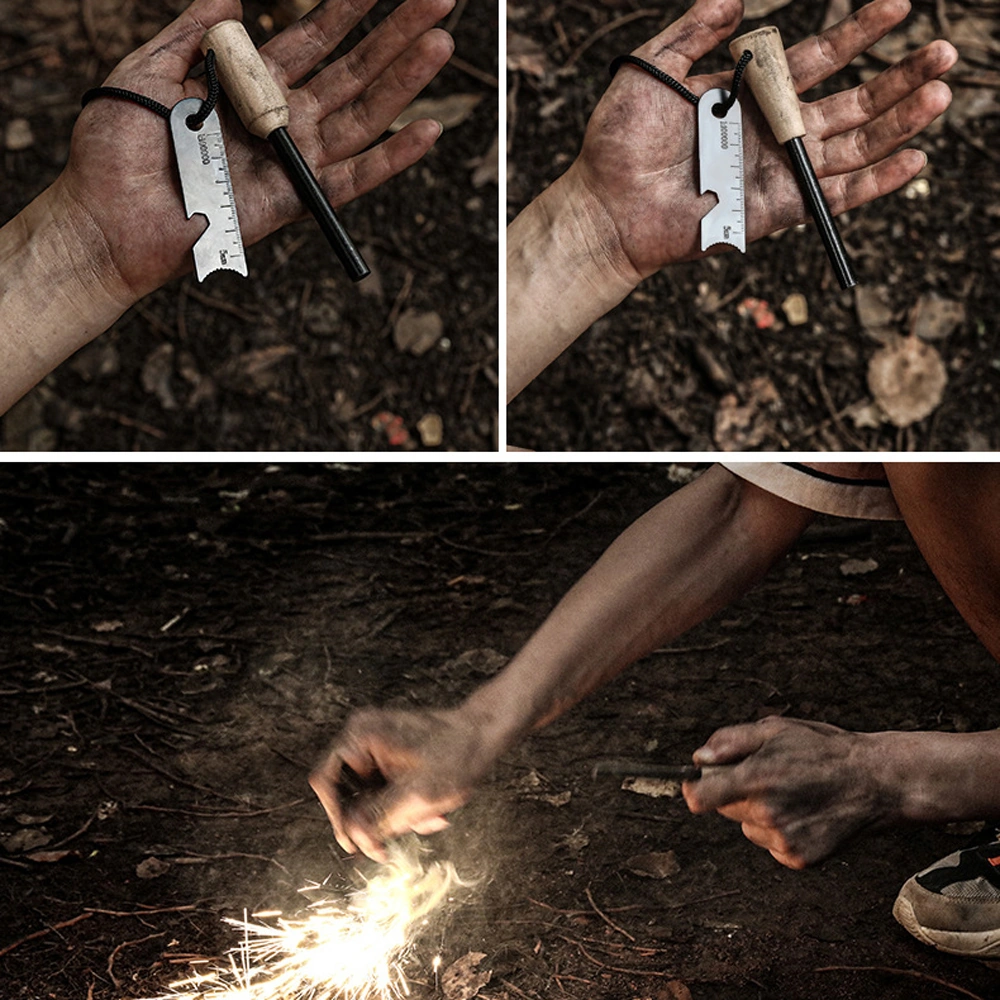 Moveevo Tahta Saplı Çevreye Dost Alev Alma Aleti - Çadır Kampı Ve Doğa Hayatı İçin Çok Fonksiyonlu Magnezyum Çubuğu, Ölçü Çizgili Ve Şarap Açıcı Özellikli Tip A Çok Renkli Moveevo Tahta Saplı Çevreye Dost Alev Alma Aleti - Çadır Kampı Ve Doğa Hayatı İçin Çok Fonksiyonlu Magnezyum Çubuğu, Ölçü Çizgili Ve Şarap Açıcı Özellikli Tip A Çok Renkli