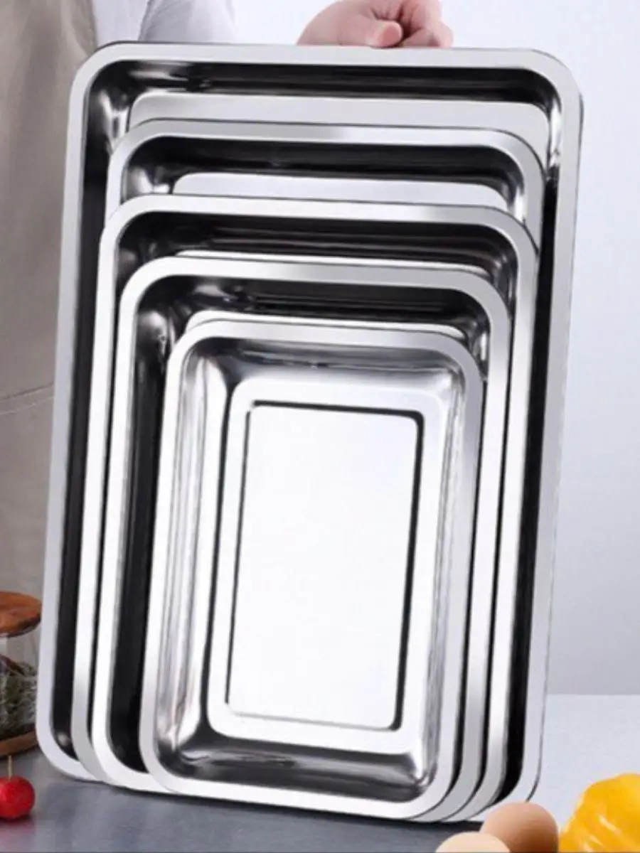 Verone Wood Fırında Kızartma Tepsisi 34,5 X 44,5 Derin Paslanmaz Çelik 141828465 Metal