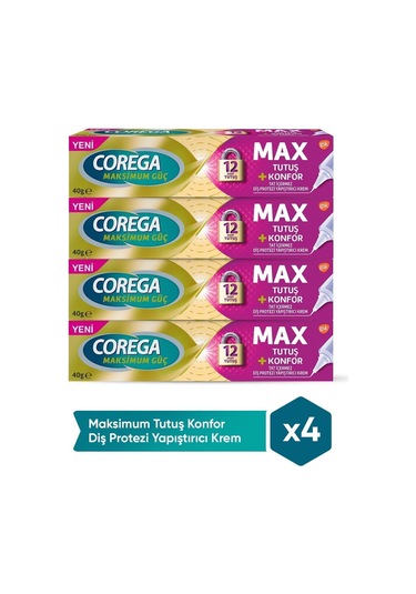 Yastık Konforlu Diş Protezi Yapıştırıcı Krem X 4 Adet