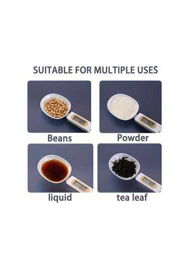 Oldfriend Yellow 500g 0.1g Hassas Mutfak Terazisi Büyük Kaşık Otomatik Tare Lcd Ekran Sarı