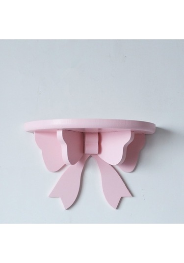 Tongxida Ahşap Fiyonk Raflar Çocuk Odası Dekorasyon Tutucu Pembe/ Pembe