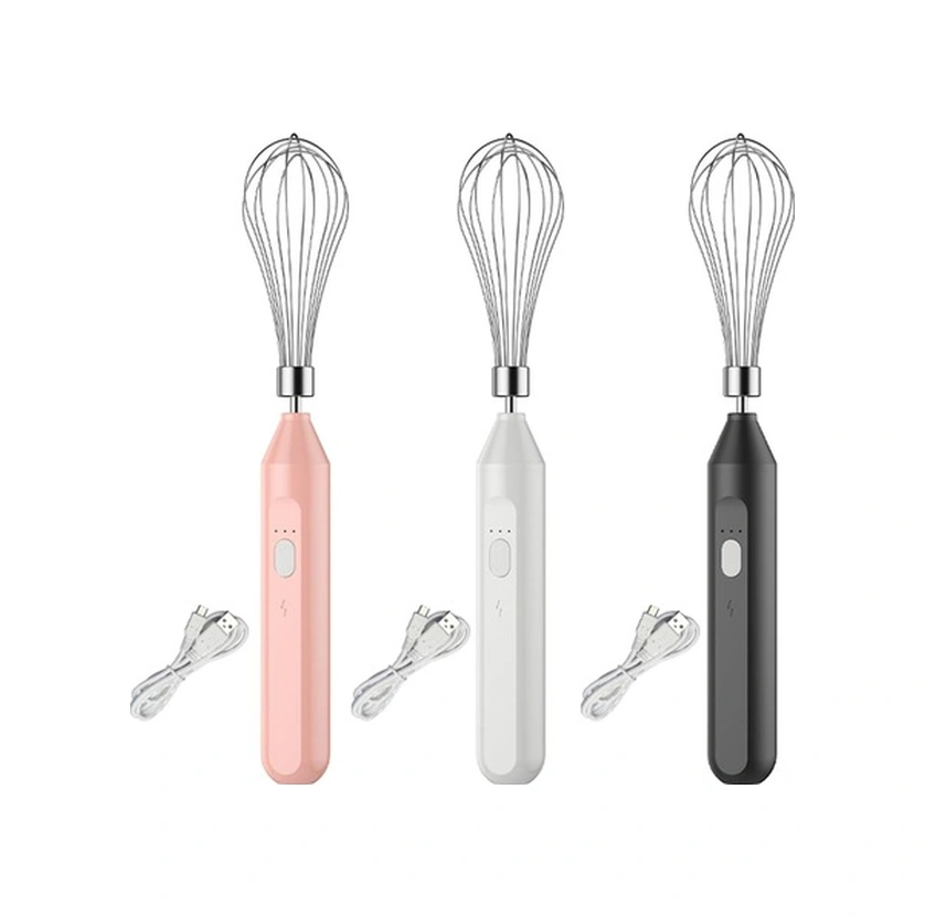 Fortunelane Usb Şarjlı Elden Mikser - Siyah 3 Hızlı Versiyon, Tek Başlı Yumurta Çırpıcı, Kek Hamuru Krema Karıştırıcı Siyah