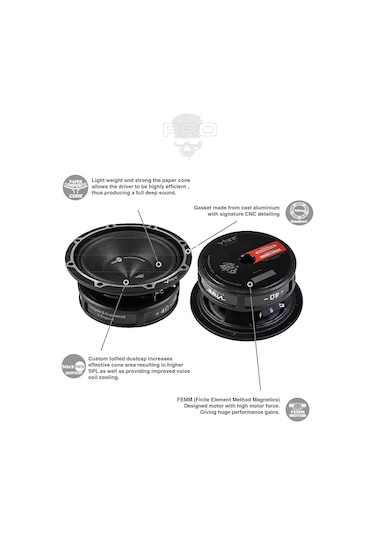 Vıbe Bdpro6m-v9 Vıbe Blackdeath Serisi 16 Cm Midrange/midbass