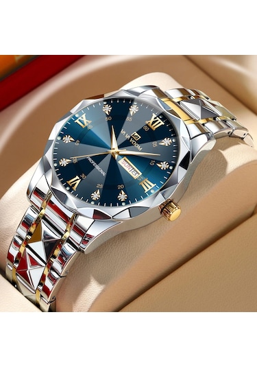 Mavi Va Va Voom Lüks Erkek Kuvars Saatler Adam 30 M Su Geçirmez Aydınlık Tarih Hafta Paslanmaz Erkek İzle Erkek Kol Saati 58032282