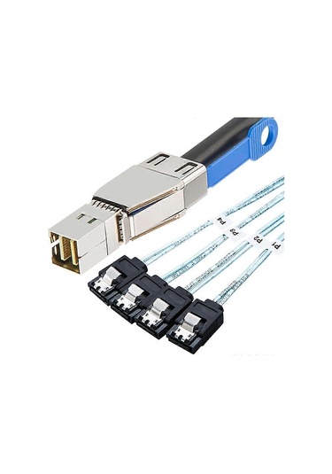 Mini Sas Hd Sff-8644 - 4xsata 7-pin Sabit Disk Kablosu 12gbps Sunucu Harici Sabit Disk Yüksek Hızlı Kablo 3.33tf/1m- Mükemmel