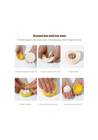 Neevoyu 3'lü 1 Hamur Presi - Ev Ve Restoran Kullanıma Uygun, Hamur, Manti, Poğaça Yapımı, Hızlı Ve Kolay Kullanım, Güvenli Pp Malzeme, Turuncu Turuncu