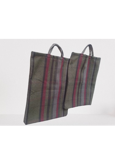 Bengi Pazar Çantası 2 Adet Döşemelik Desenli Kumaş 30 Kg Taşıma